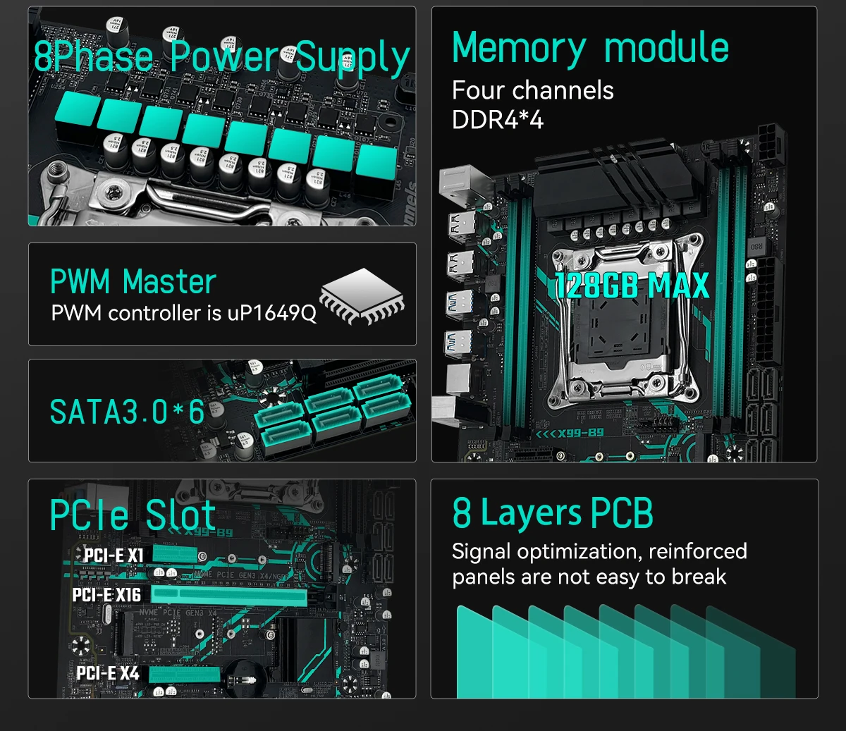 Placa-mãe MACHINIST X99 LGA2011-3 kit Xeon, suporta processadores CPU das séries E5 V3 V4, memória DDR4, NVME M.2 SSD, M-ATX, USB3.0 B9