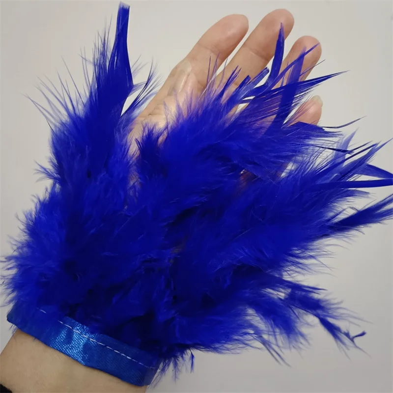 Ostrich Feather Cuff Wrist Sleeve Women Fur Ostrich Feather Cuffs Feather Cuff Snap Bracelet Clap On Satin Shirts Elegant