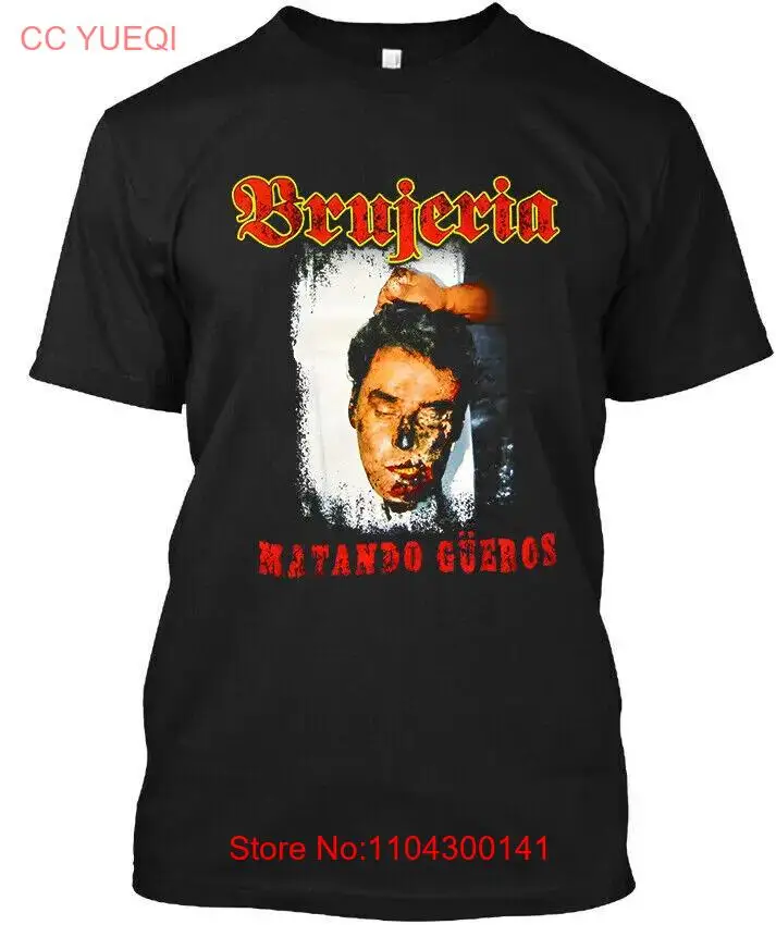 تي شيرت NWT Brujeria Matando Güeros American Death Metal Album Band Retro تي شيرت S 4XL بأكمام طويلة أو قصيرة