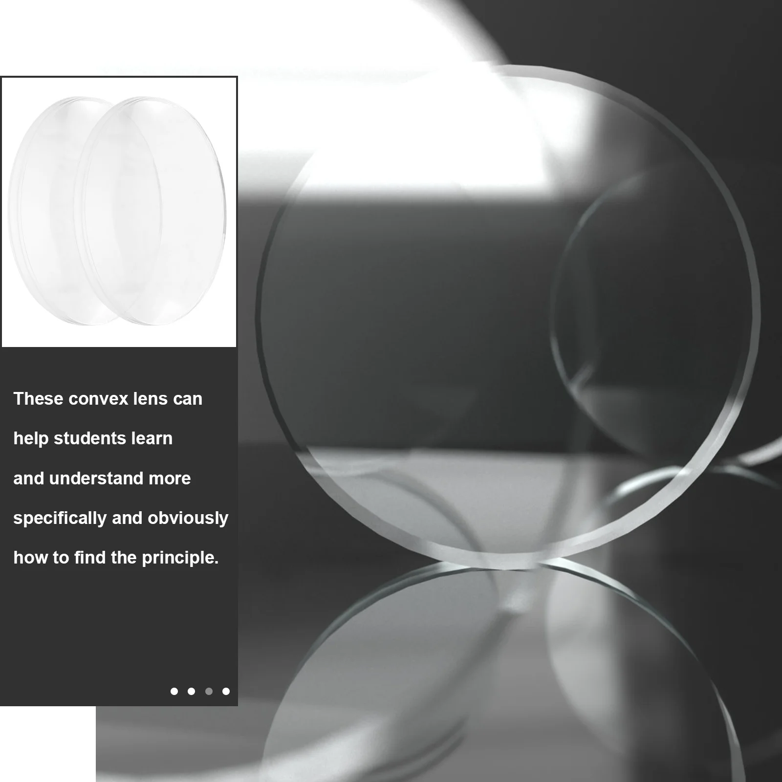 

Набор из 60 двойных выпуклых линз для обучения физике, научных экспериментов, учебные пособия для средней школы, лабораторные принадлежности