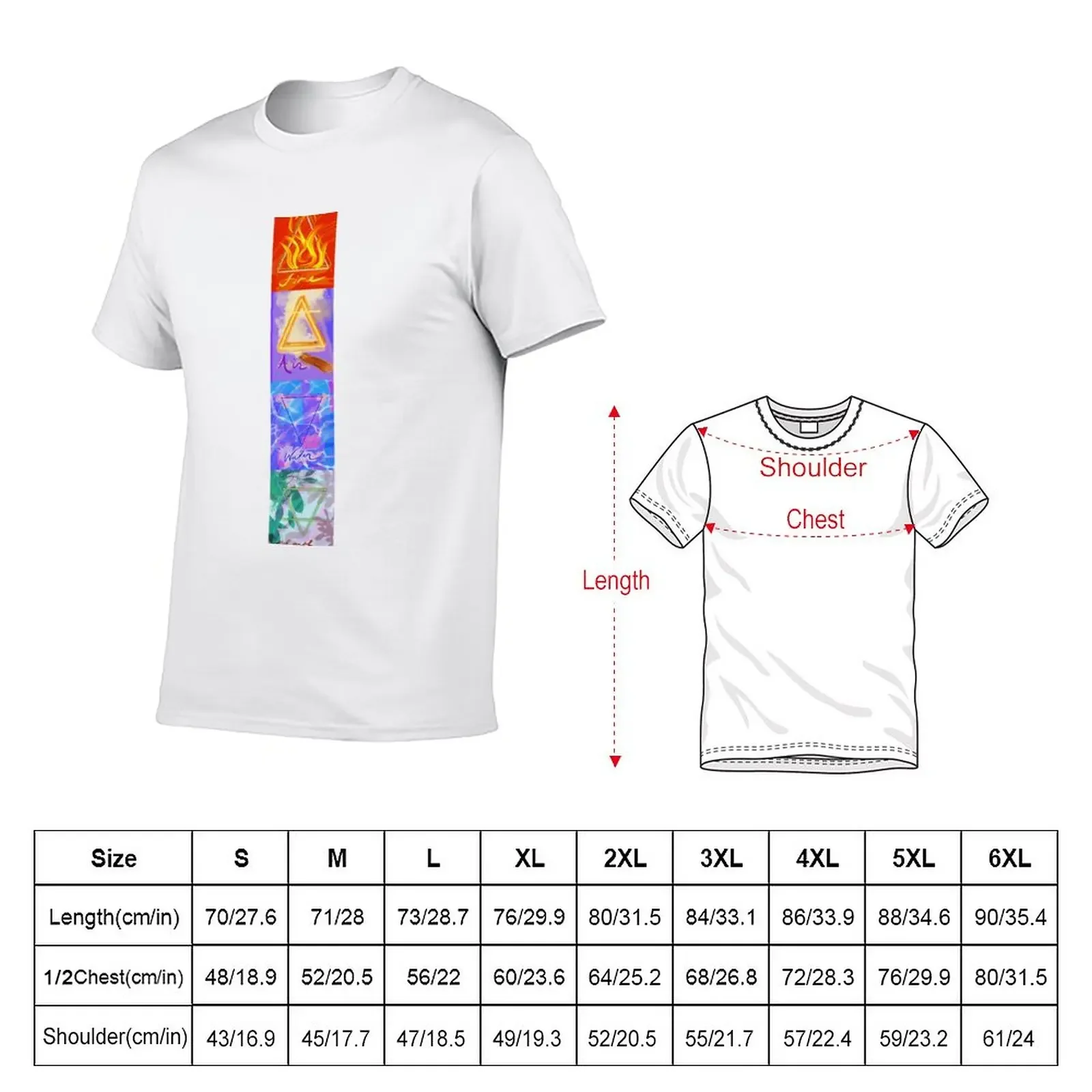 Quadratic Elemental Balance T-Shirt for a boy vintage summer clothes mens graphic t-shirts pack