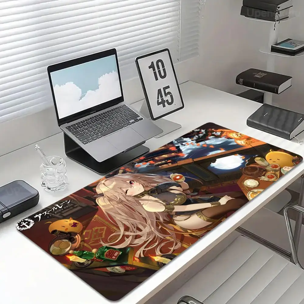 400x900mm Extra Large Purple Eyes Cute Girl Mouse Pad, 4mm Thick Non-Slip Rubber Gaming Playmat for Laptop PC Office