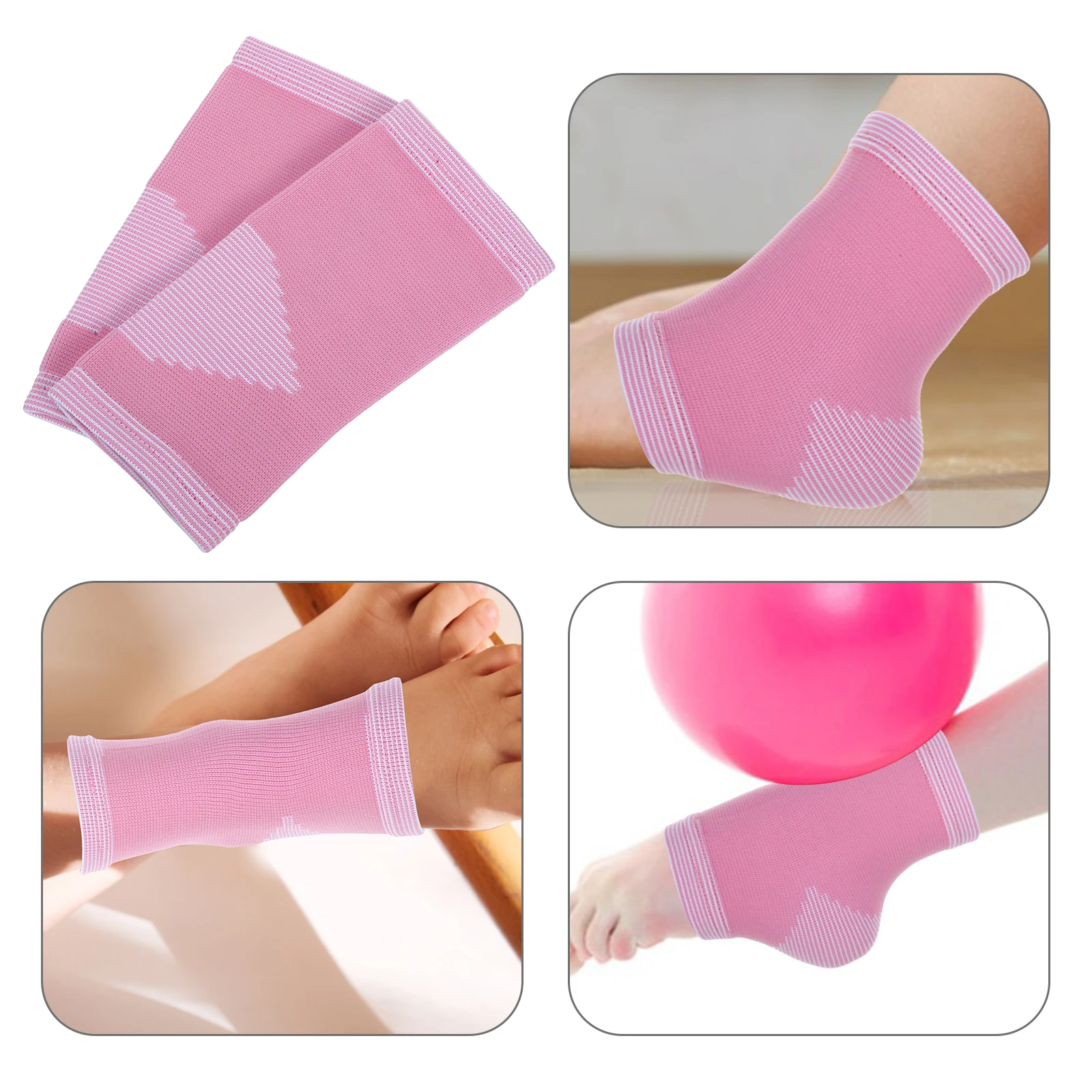 

2pcs Ankle Support Sleeves Compression Foot Covers Breathable Moisture Wicking Plantar Fasciitis Pain Relief Athletic Recovery