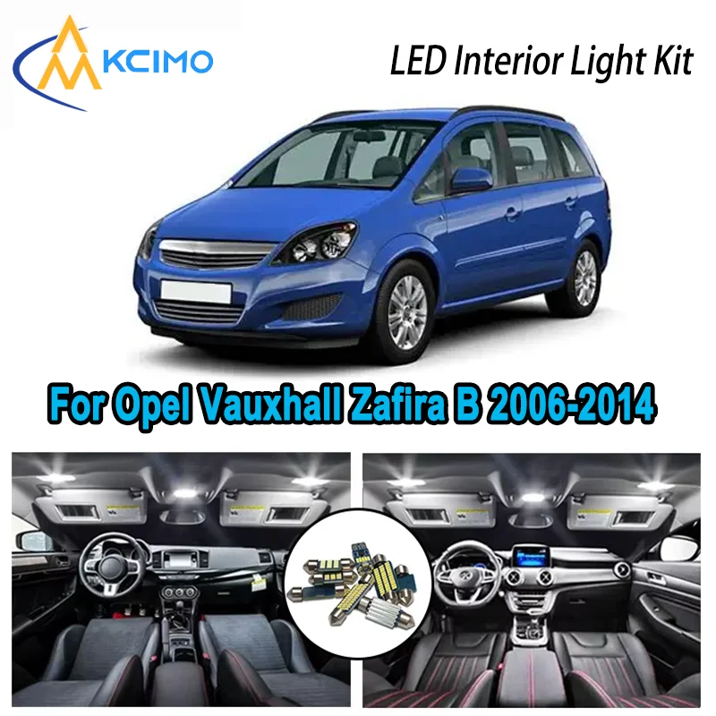 

Bright Premium LED Interior Kit for Opel Vauxhall Zafira B 2006-2014 2007 Dome Map Trunk Lamps Error Free Automotive Lighting