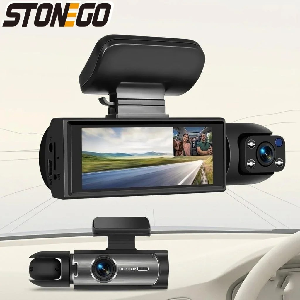 SkyDEl1080P HD Front And Rear Dash Camera Car DVR With Night Vision G Sensor 316 Inch IPS Screen Driving Recorder For Vehicles