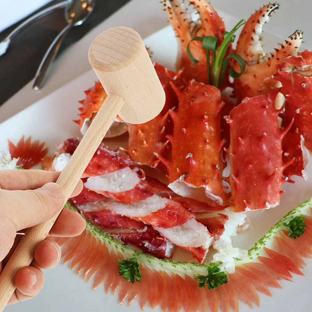 

15 Pcs Small Hammer Cake Hammers Lobster Cracking Tools Manual for Crab Wooden Seafood Mini Child