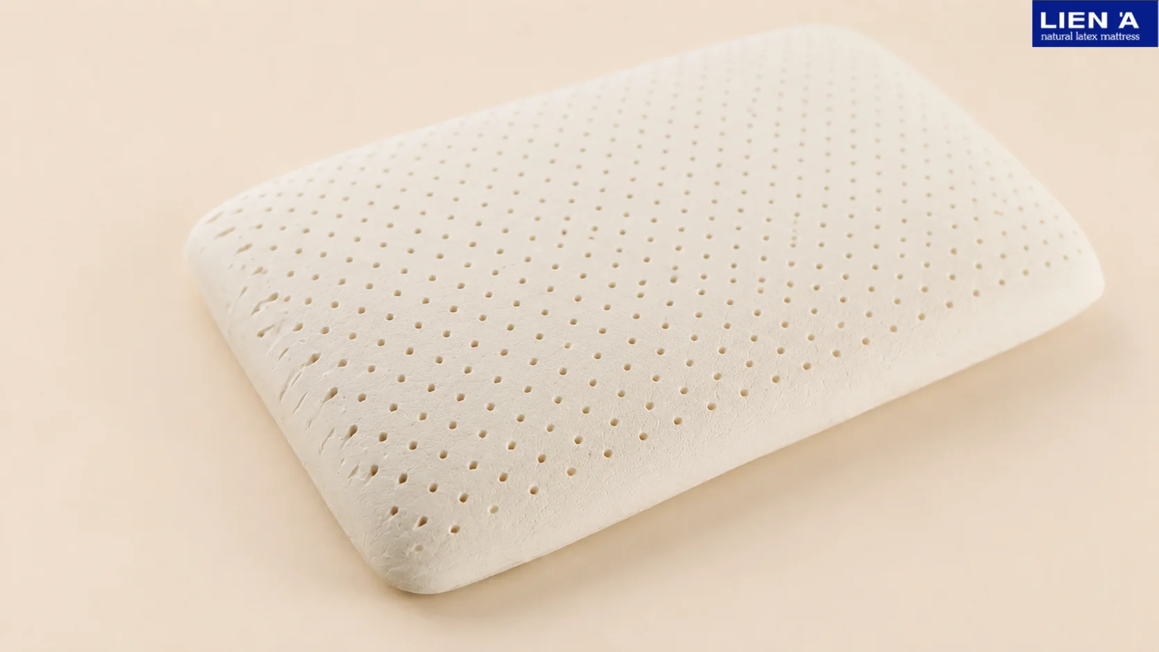 LIEN'A 5cm Low Profile Natural Latex Toddler Pillow Breathable Soft Support Kids Bed Pillow for Children Aged 2+