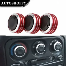 Car Air Conditioning Knob Heat Control Switch Button  3Pcs Set Aluminum Alloy  for Daewoo Matiz Chevrolet Joy Exclusive 98