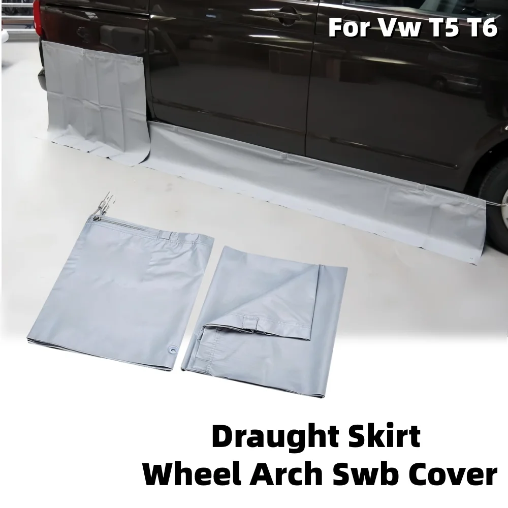 RV Awning Draught Skirt Wheel Arch Swb Cover Magnetic Draught Skirt For Vw T5 T6 Motorhome Camping Protection Accessories