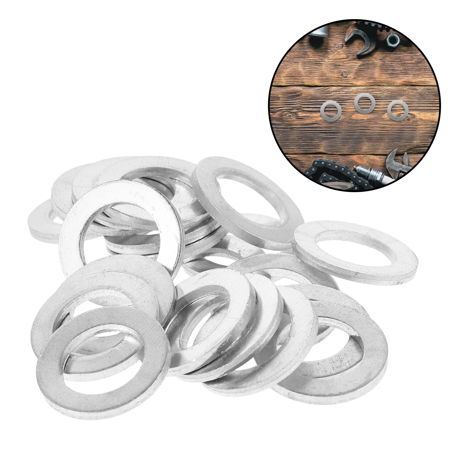 

20Pcs Engine Oil Drain Plug Washers Durable Reliable Easy Install Prevents Leaks Multiple Replacements