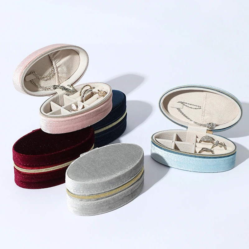 

Элегантная мини-бархатная шкатулка для драгоценностей, портативное дорожное ожерелье, браслет, серьги, кольца, чехол для хранения, подарочные упаковочные коробки