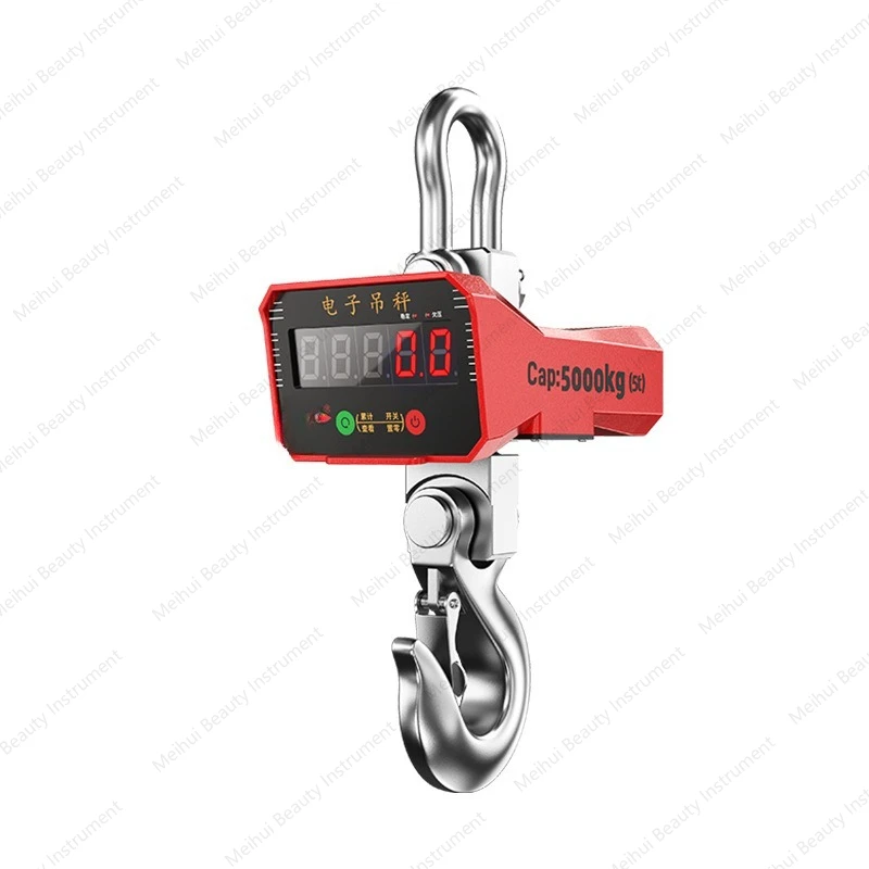 

Industrial Hook Crane Scale 5 Tons 10 Tons Wireless Manual Display Red and Green Weighing Scale Electronic Crane Scale