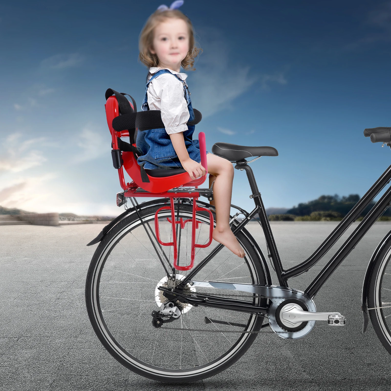 Siège de vélo arrière pour enfants, porte-chaise de vélo pour bébés, siège arrière de sécurité pour tout-petits