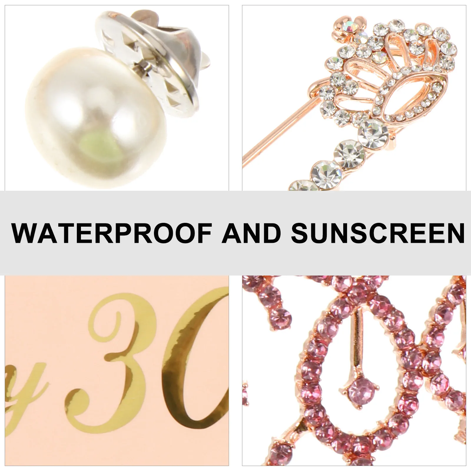 

4pcs Birthday Crown Shoulder Strap Waterproof Sunscreen Party Costume Favors Creative Decoration Accessories For Theme Party