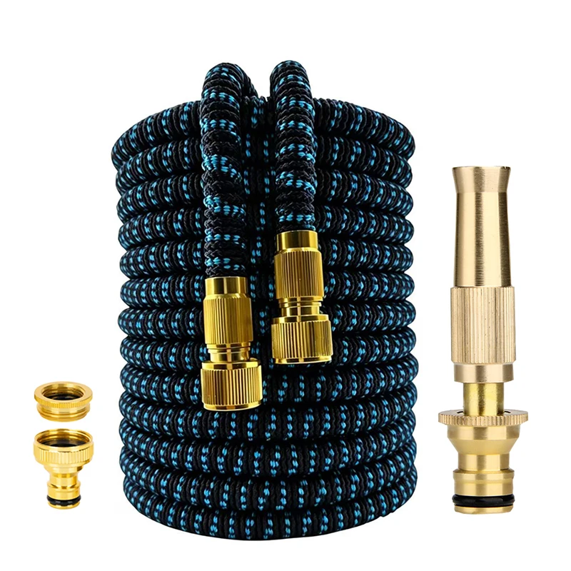 

Gardening Irrigation Clean Tools Flexible Garden HoseHigh-Pressure Car Wash Pure Copper Nozzle Water Gun Expandable Magic Hose