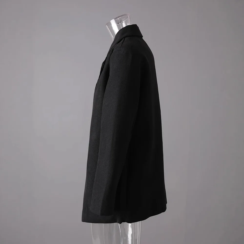 SuperAen การออกแบบลูกไม้ขึ้นไม่สมมาตรสีทึบเสื้อเบลเซอร์หรูหราสบายๆสําหรับผู้หญิงเสื้อโค้ทฤดูใบไม้ร่วงและฤดูหนาว