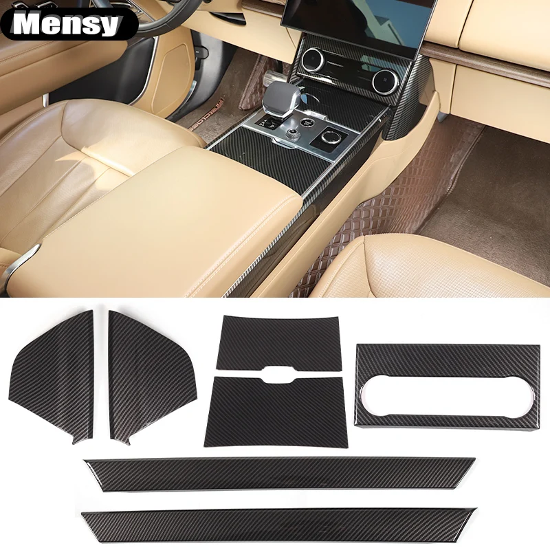 

Для Land Rover Range Rover Vogue 2023 + комплект центральной панели управления автомобиля, ABS, углеродное волокно, аксессуары для интерьера