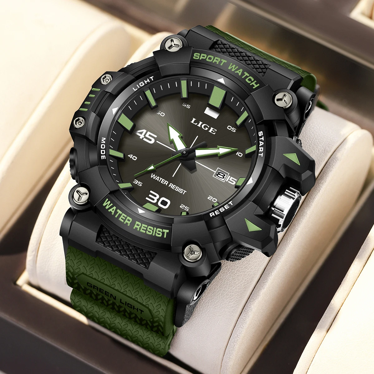 

LIGE кварцевые наручные часы модные военные лучшие роскошные часы мужские спортивные водонепроницаемые светящиеся мужские часы с датой Reloj Hombre