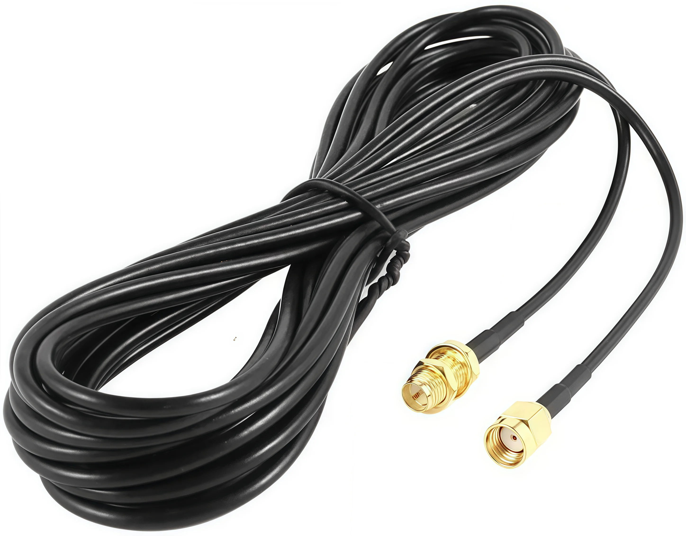 Cable de Extensión RP-SMA a SMA de 10m/5m/3m, Cable Coaxial Macho a Hembra para Antena WiFi/Router/Tarjeta de Red RG174