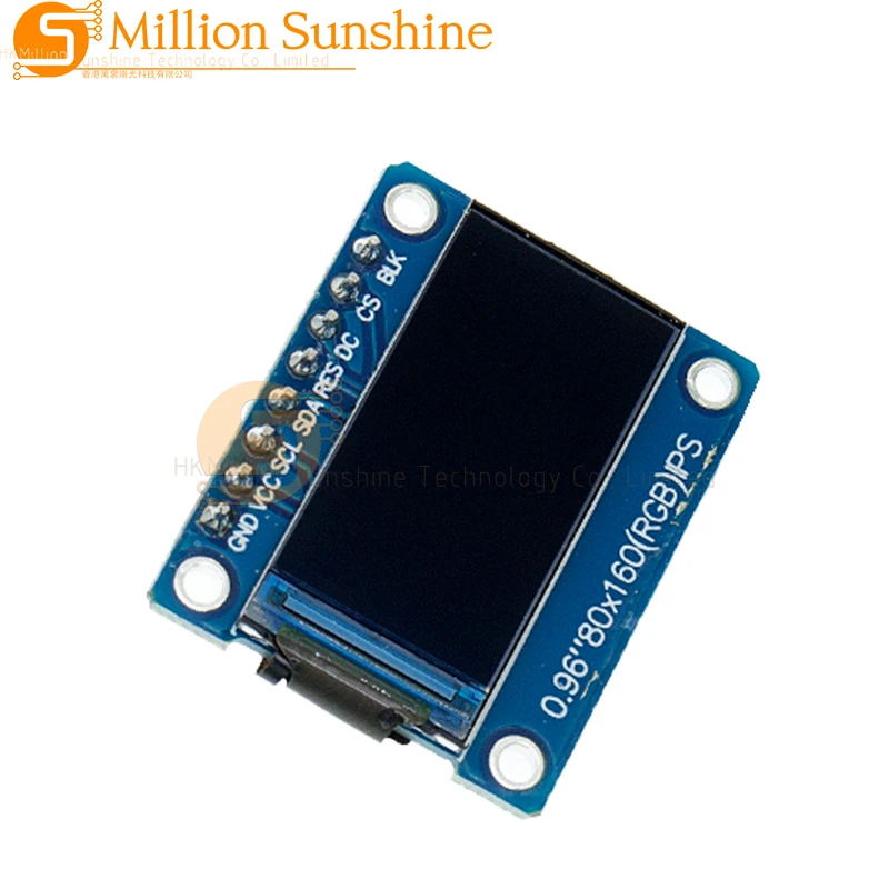 TFT LCD Display Screen Drive Module, Full Color, Drive IC ST7735S, HD 65K, 3.3V, 160x80, SPI Interface para Arduino, 0,96 pol