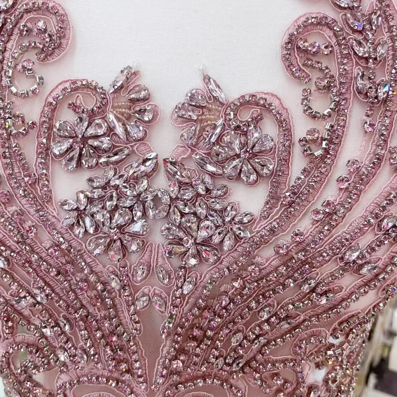 11 Colors To Choose From.Handmade Sewn Glass Diamond Sparkling Rhinestone Collar Flower Shawl Shoulder Wedding Dress DIYclothing