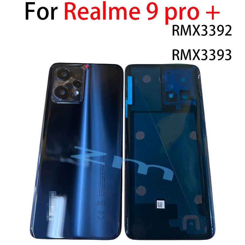 Original For Realme 9 Pro+ Battery Cover For Realme 9 Pro plus Rear Housing Case Glass Back Cover Battery Door Replacement