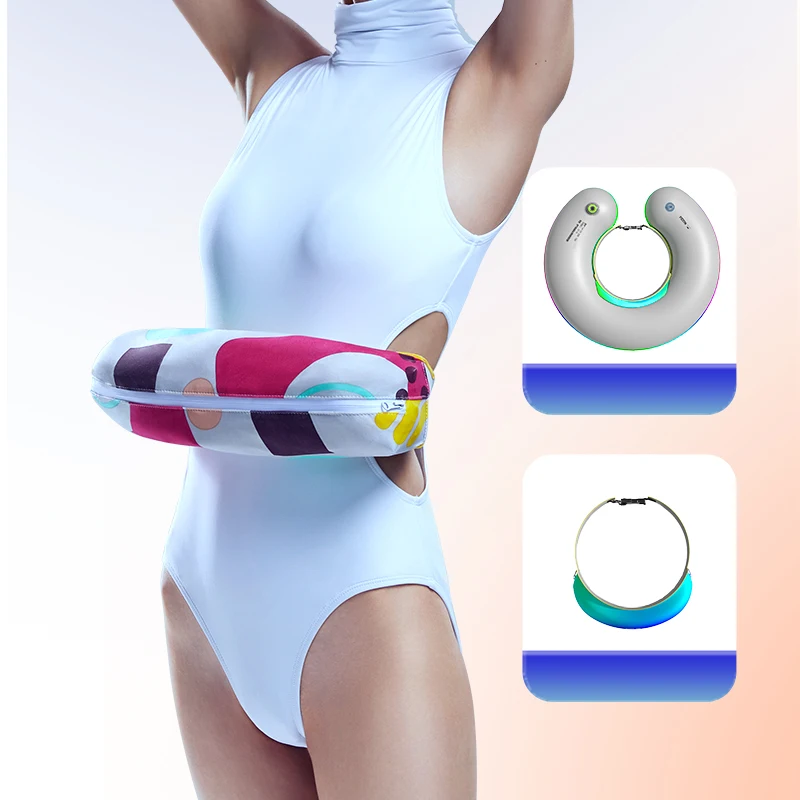 2026  Adult Inflatable Swimming Ring Lifebuoy PVC Material USB Rechargeable Adjustable Thickening Dual-Purpose Pump Resort Hotel