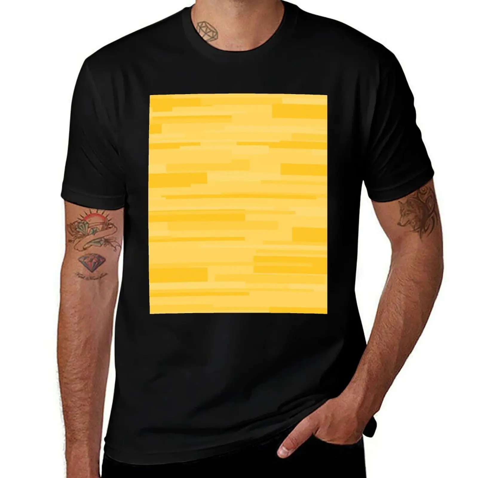 

Wright Mid Century Modern Geometric Abstract Pattern Yellow T-Shirt anime stuff T-shirts man man t shirt mens t shirts pack