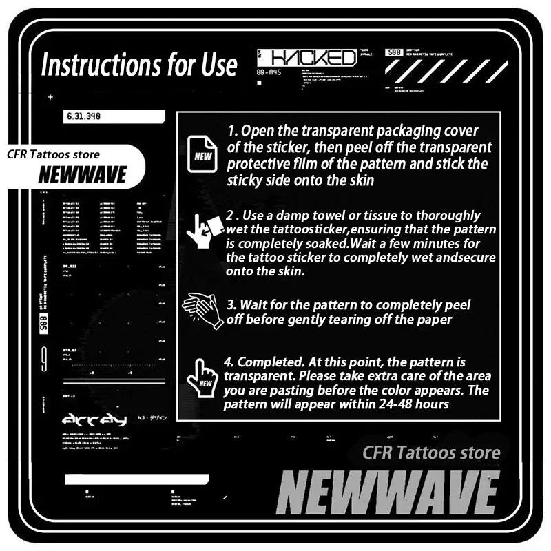 Temporary Tattoos Fake Tatto Dark Thorns Herbal Juice Tattoo Stickers Arm Abdomen Waterproof Sexy Hot Girls Goth Cool Stuff Art