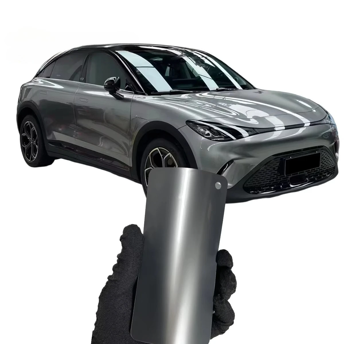 Hot Sales Metallic Automotive Paint Car Wrap Vinyl Liquid Metal Silver Car Stickers with PPF Paint Protection TPU Material