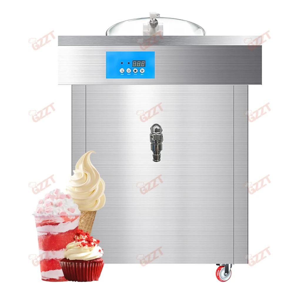 

1 2 Turbs 1 2 Cylinders Commercial Floor Stand Swirl Ice Cream Gelato Yogurt Slush Sorbet Machine Rapid Cooling Batch Freezer