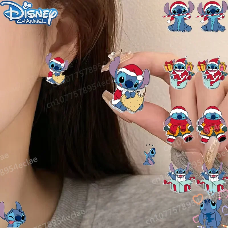 Disney Stitch Kawaii Earrings for Christmas Cute Anime Stitch Earrings for Girls for Christmas Cosplay Ear Decoration for Girls