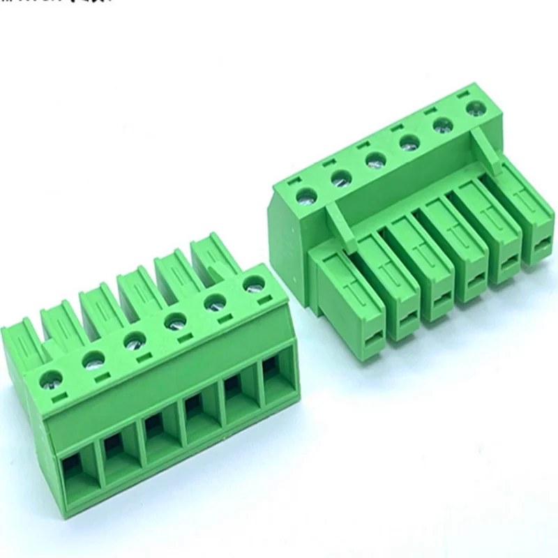 5pcs Plug-in PCB terminal block 2EDGSK-7.62mm copper environment-friendly flame-retardant green connector socket 2P-12p