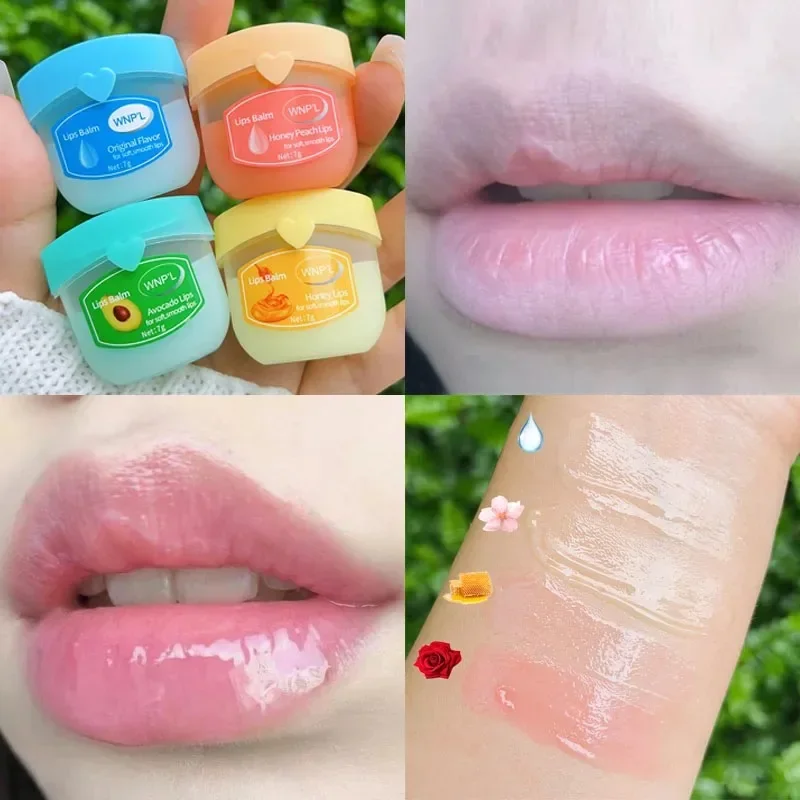 8/1 buah Lip Balm kelembaban transparan esensi tanaman buah masker bibir hidrasi lipstik Primer Perawatan Bibir untuk kosmetik rias bibir