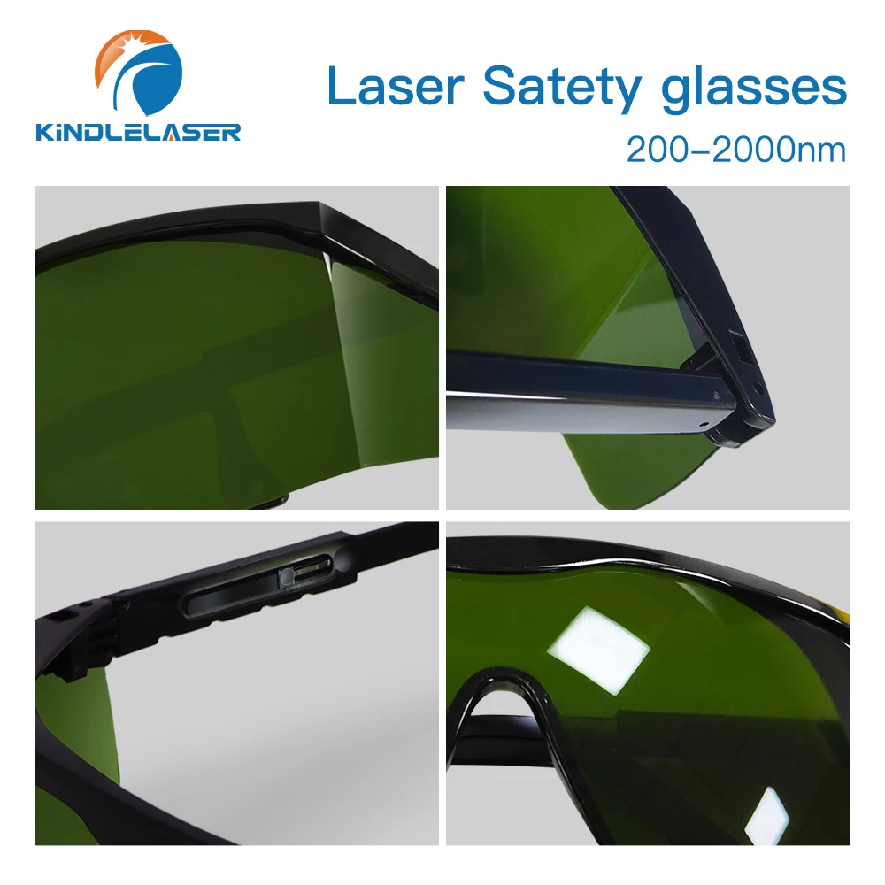 Kindlelaser 200nm-2000nm Occhiali protettivi per occhi di sicurezza laser per marcatura e incisione laser con custodia protettiva