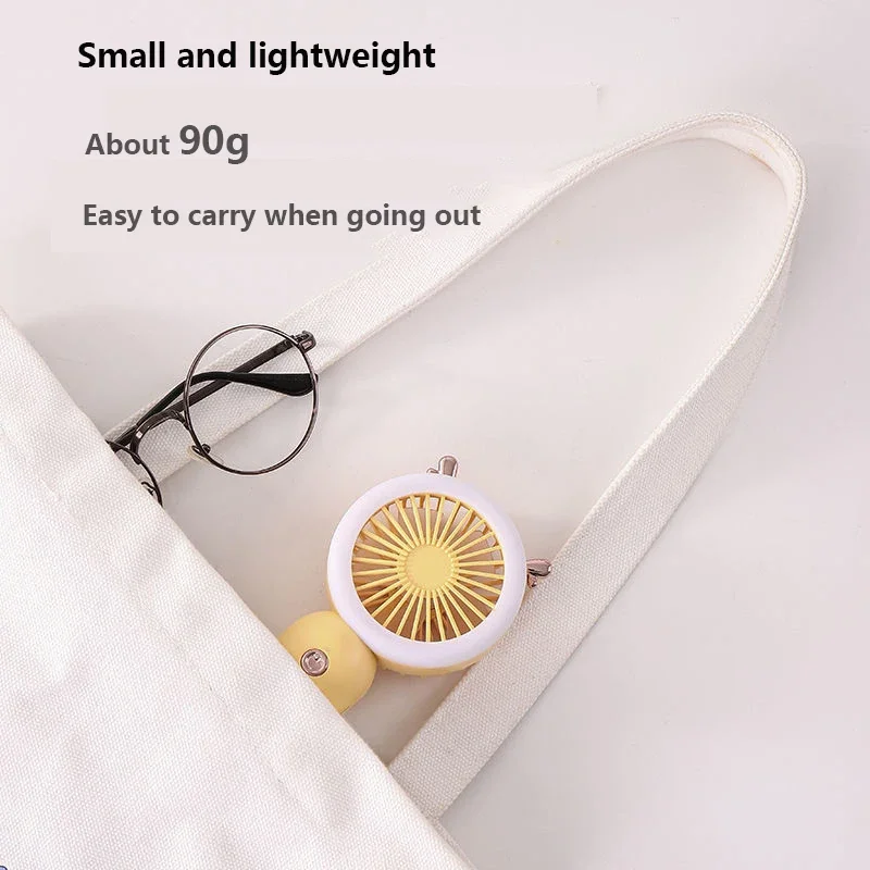 Mini Portable Fan USB Rechargeable Night Light Cooling Handheld Fan Three Speed Adjust ventilador