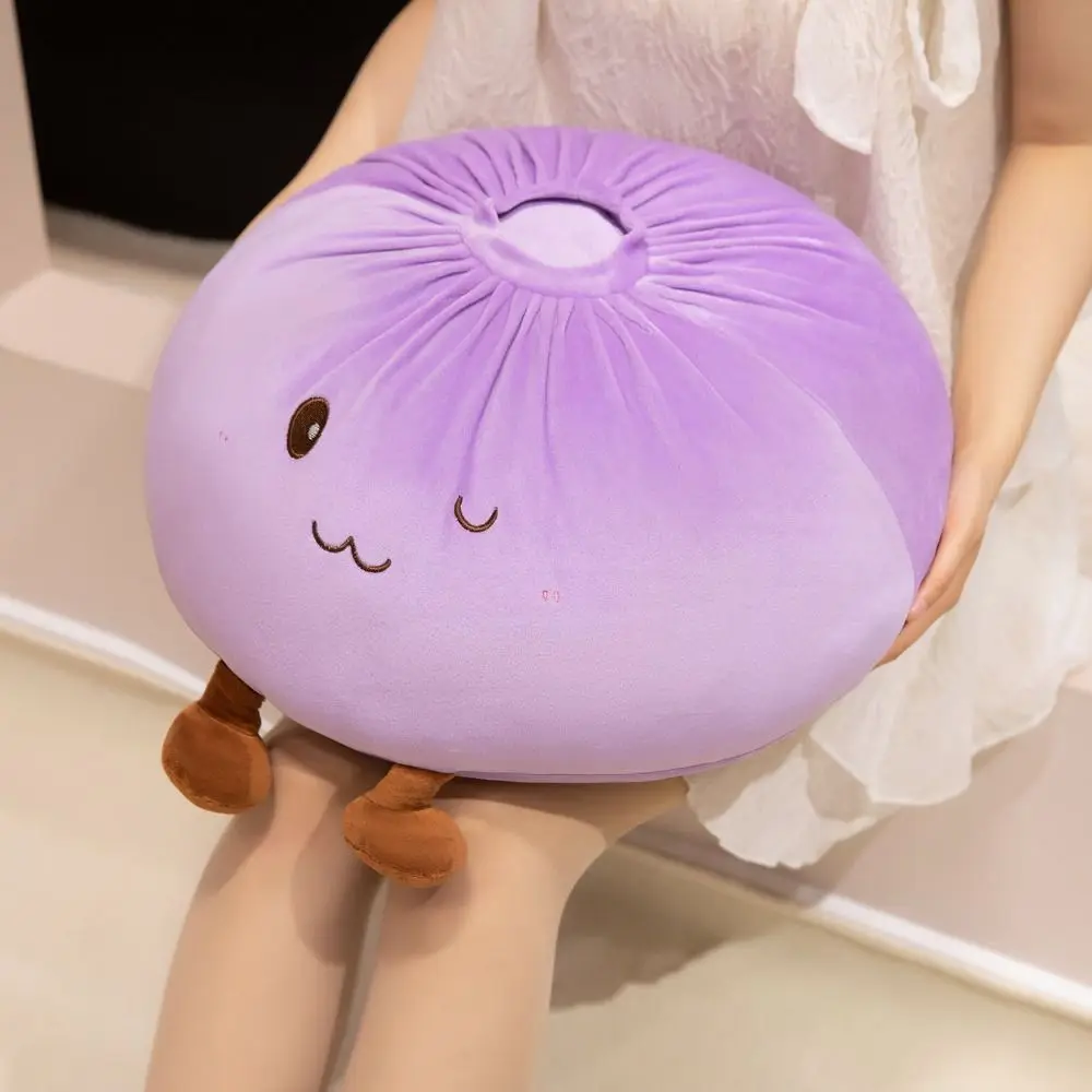 Super Soft Plush Material Steamed Bun Plush Pillow Fluffy Comfortable PP Cotton Filled Dumpling Plush Toy Stress Relief
