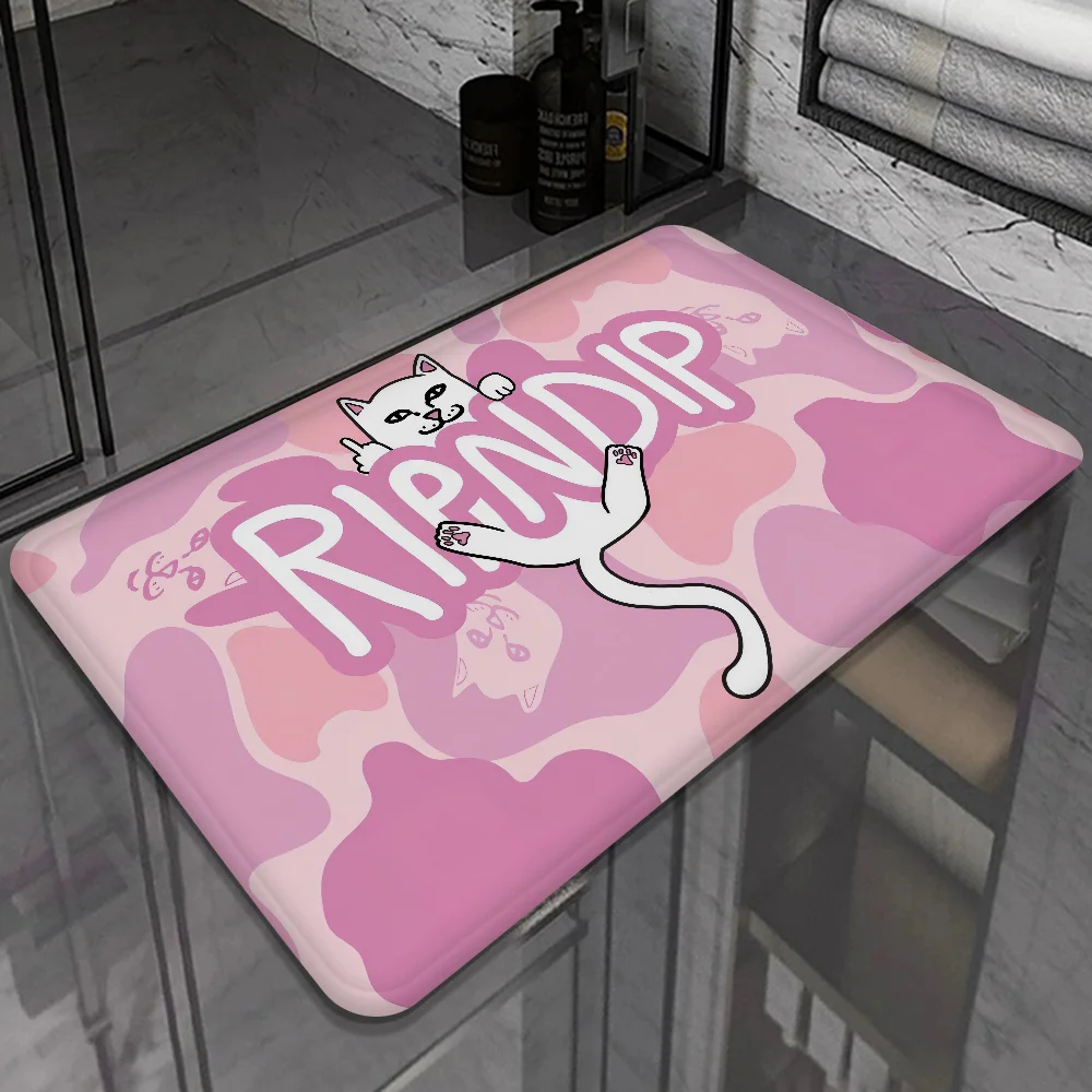 Cat R-Ripndips Floor Mat Non-Slip Laundry Room Mat Laundry Decor Balcony Child Living Room Bedside Mats