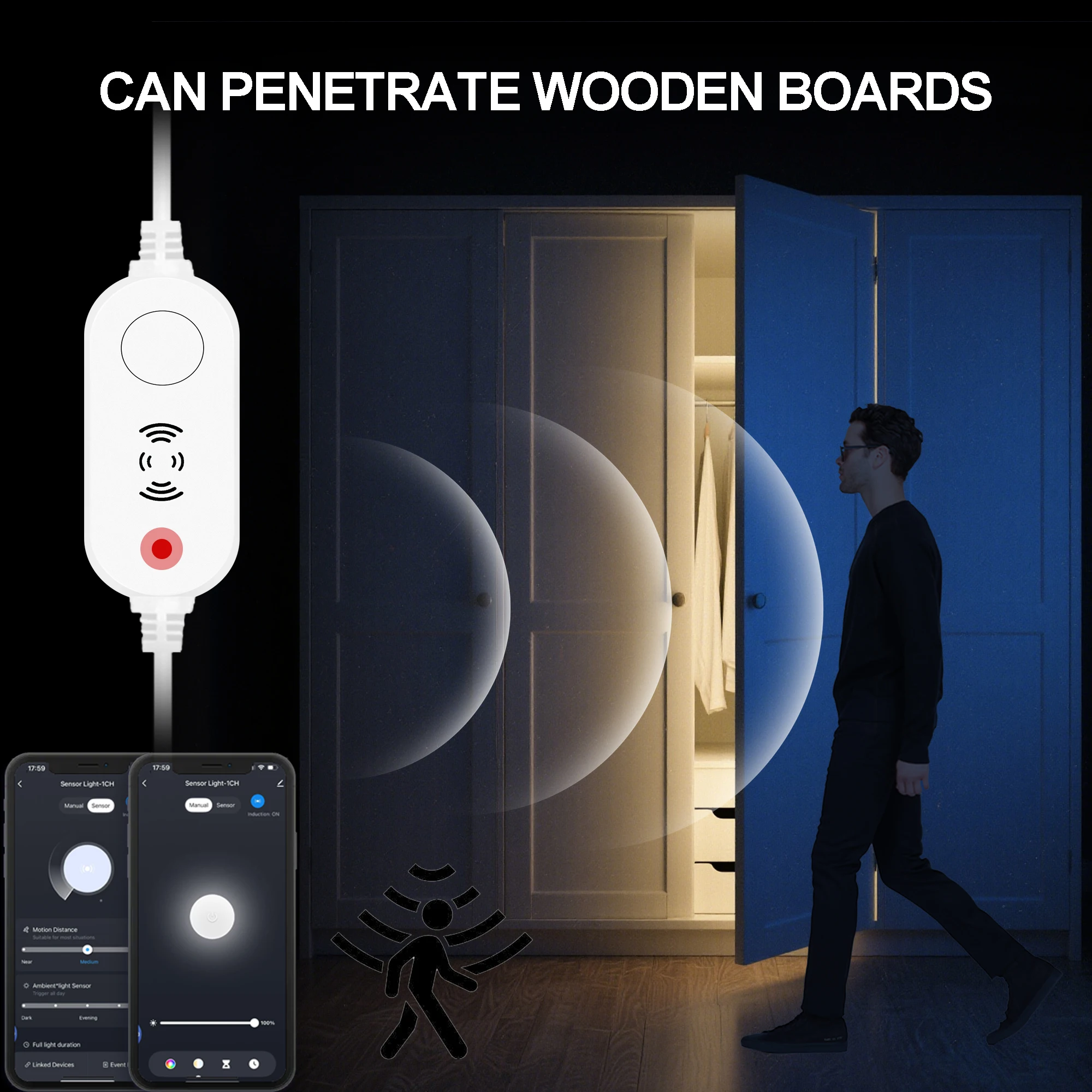 Mini Tuya Wifi Led Controller 5050 3528 Single Color LED Strip Light Dimmer Radar Human Motion Voice Smart Sensor Fr AlexaGoogle