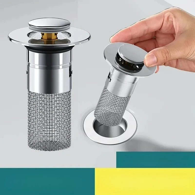 1 piece leak-proof stopper for the washbasin, press-type drain outlet for the sink, suitable for various washbasins