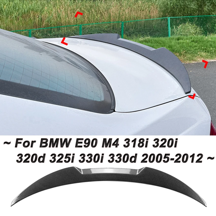 For BMW 3 Series E90 M4 318i 320i 320d 325i 330i 330d 2005-2012 Bodykit Trunk Tail Wing Lid Rear Spoiler Sedan Trunk Wing Tuning