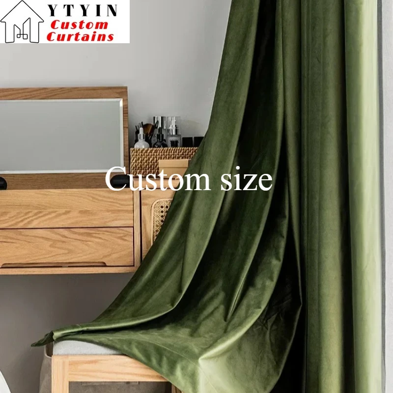 

Custom Size Fashion European Luxury Thicken Fabric Curtains Blackout Window Curtains for Living Dining Room Bedroom
