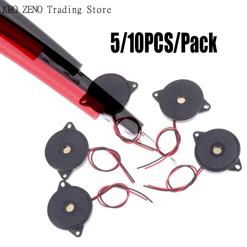 5/10/15Pcs 12V Passive Buzzer High-decibel Buzzer With Wire Piezoelectric Speaker 3040 Buzzers For Arduino Car DIY Electronic