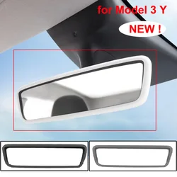 Rear View Mirror Protector Frame Cover For Tesla Model 3 Y Juniper Highland 2026 2025-2020 Center Console Rearview Trim Silicone