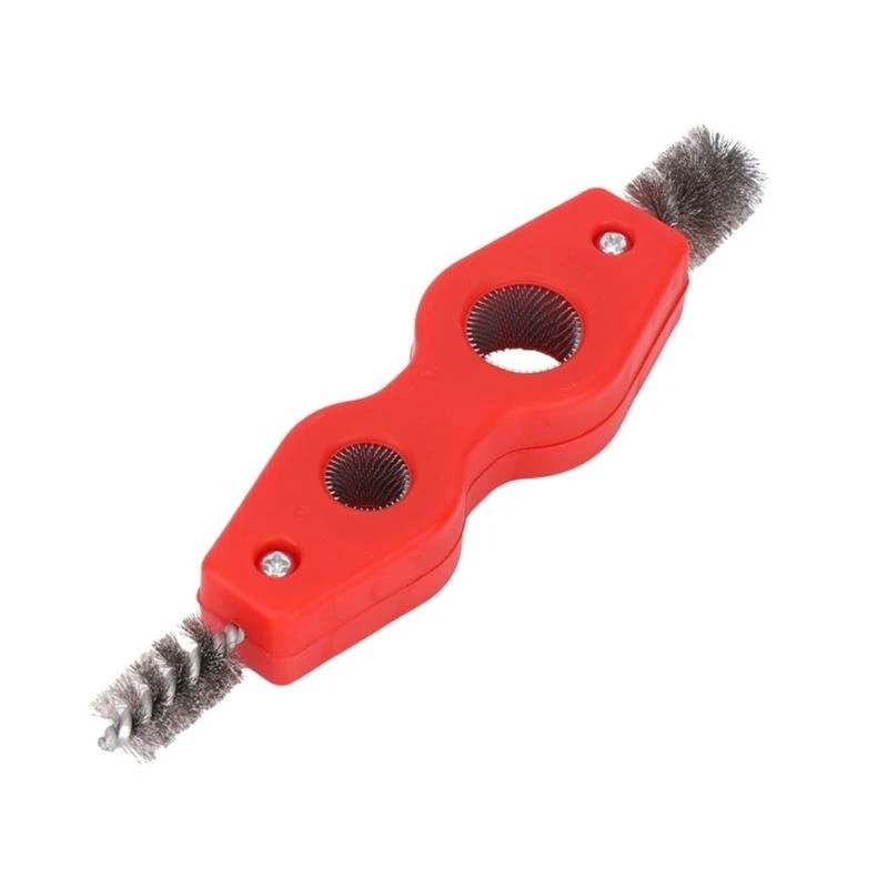 Cleaning Tool Inner Outer Thread Cleaner Deburring Brush Copper Pipe Cleaner 1/2in & 3/4in Wire Brush Copper Pipe Brush