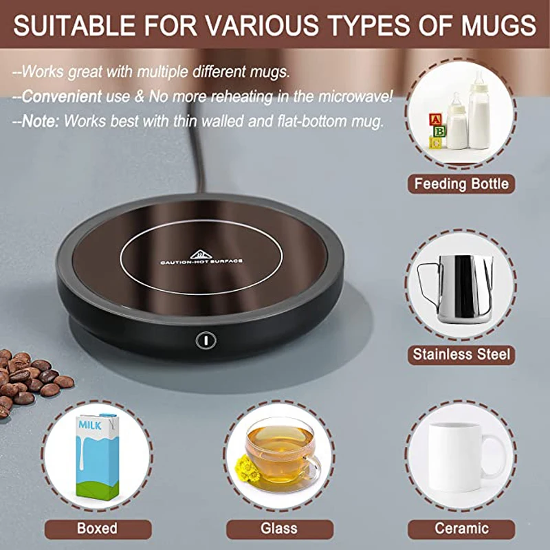 110V/220V Cup Heater Coffee Mug Warmer Hot Tea Makers Heating Pad Warmer Coaster Electric Hot Plate Coffee Heater For Tea Milk