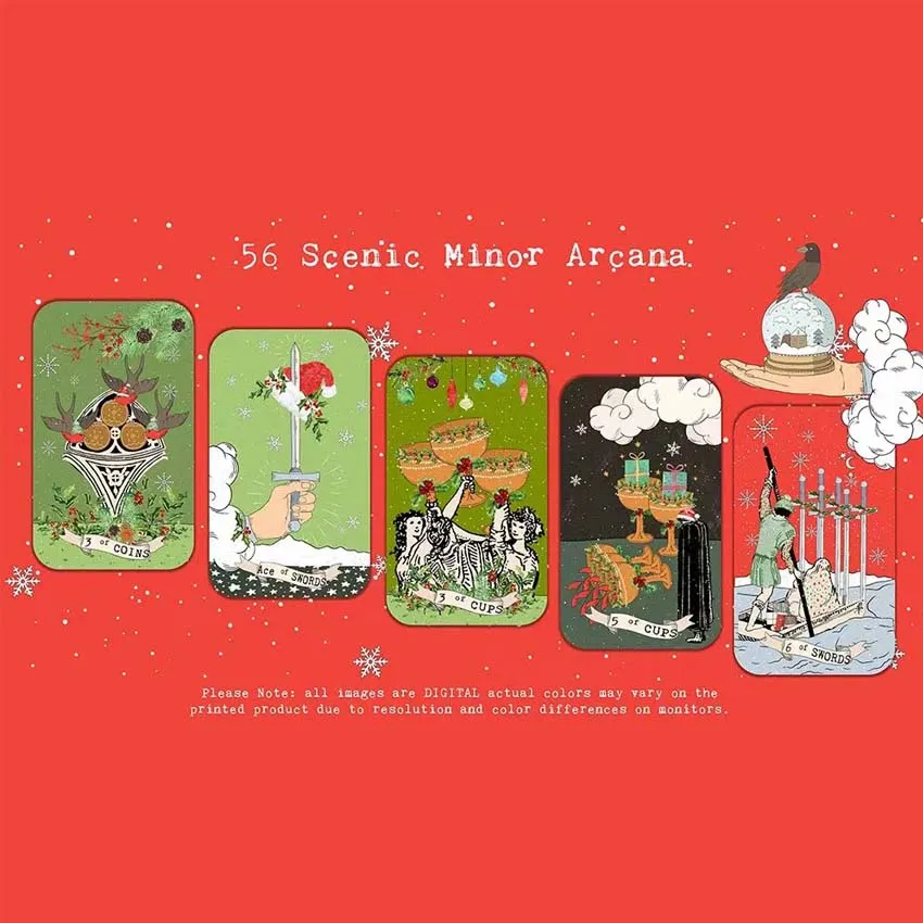 12x7 cm Christmas Elf Pixie Whisper Tarot No Manual Card Game