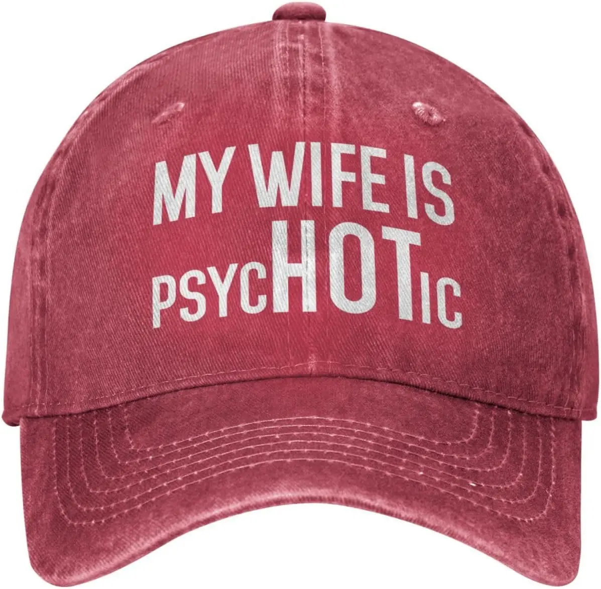 Saftbak Funny Hat My Wife is Psychotic H at Men Dad Ha t Graphic H a t