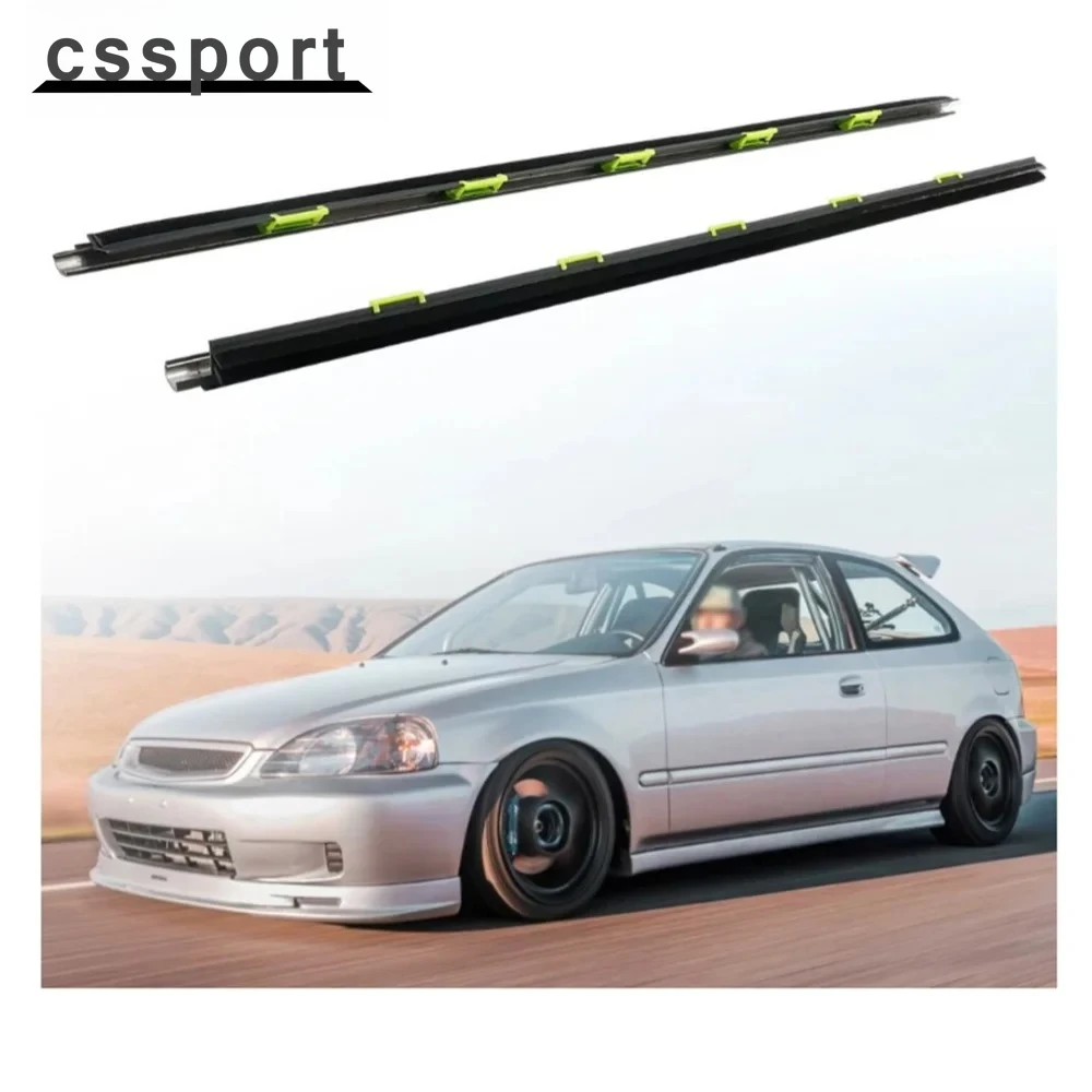 

For 1996-2000 Honda Civic 2PCS Door Weather Strip Window Belt Seal Molding Trim