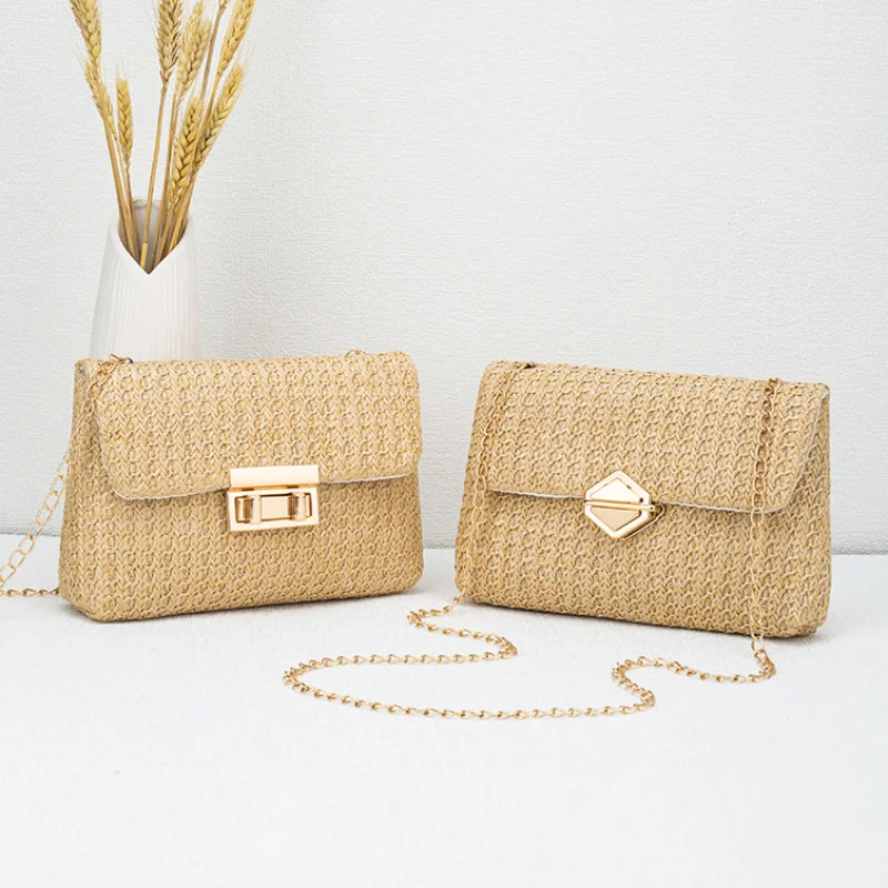 

Сумка-тоут с клапаном ручной работы, брендовая роскошная сумка через плечо с золотым замком и цепочкой, модная ретро-сумка цвета хаки для банкета, клатч через плечо для женщин